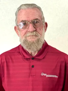 Portrait of Larry Leatherman, recognized as the October Driver of the Month for Cargo Transporters in Western NC.