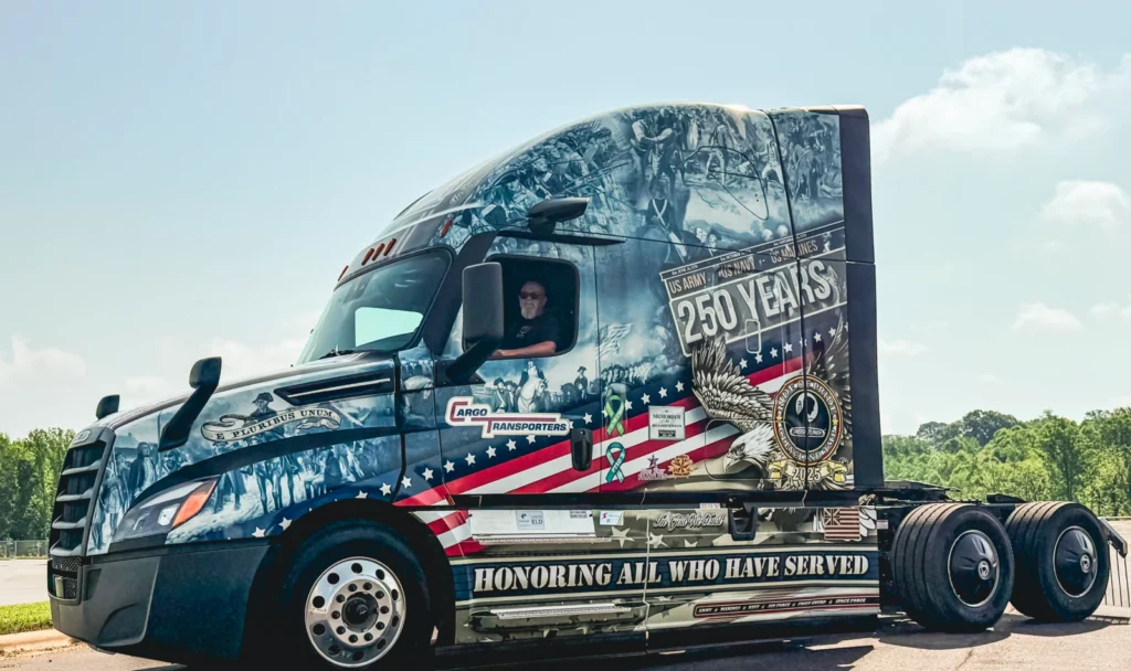 Rick Wyatt stands beside 2025 Ride of Pride truck honoring veterans near Charlotte NC