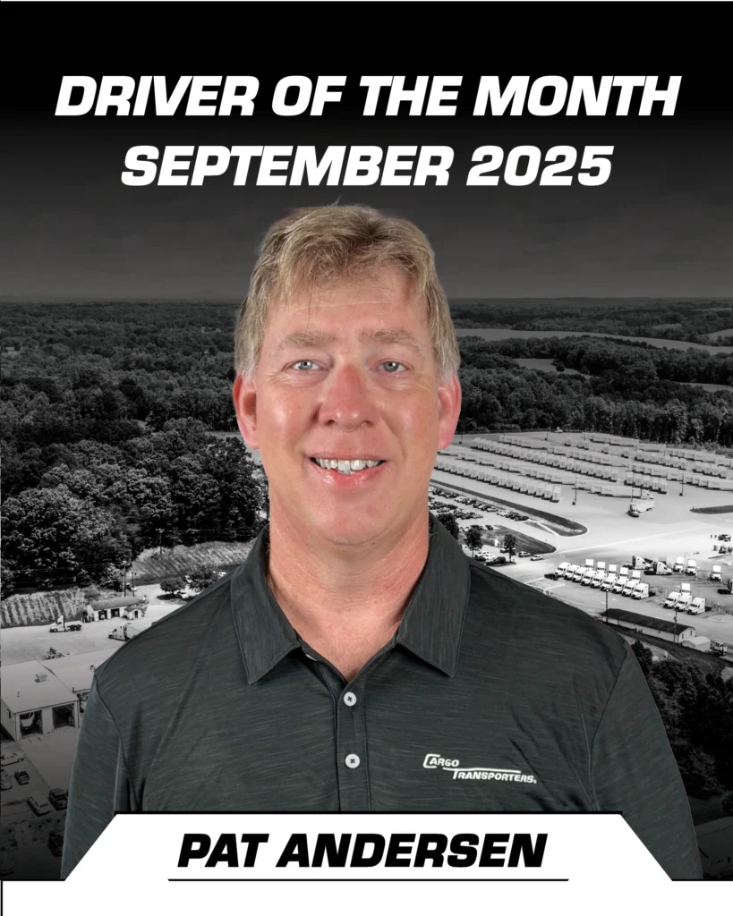 Pat Andersen honored as September Driver of the Month at Cargo Transporters